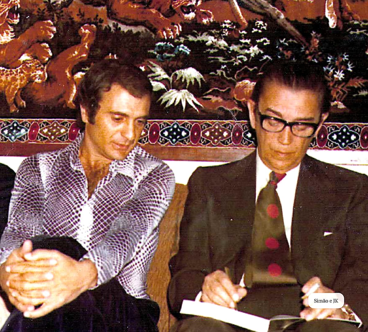Simão Sarkis com Juscelino Kubitschek